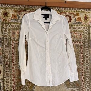 J Crew White Button-Up Shirt